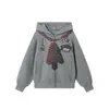 Chaqueta con Estampado de Corbata para Niñas Pudding Haru Moda Nueva Primavera 2026 Sudadera Corta con Capucha para Niños