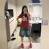 Shorts de Mezclilla Retro de Cintura Alta Talla Grande para Mujer, Nuevo Estilo de Verano, Corte Holgado, Adelgazante, Pierna Ancha Rectos de Longitud Media para Mujeres Curvilíneas