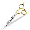 Tijeras de Peluquería Estilo Nipson de 6.0 pulgadas Semi-Doradas, Tijeras para Cortar el Cabello, Tijeras Entresacadoras, Tornillos con Rodamientos