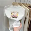 Camisa Básica de Veludo com Gola Alta Meia-Manga para Meninas Nova Coleção Primavera & Outono 2025 Camiseta Interna de Manga Longa para Crianças Top Quente para Meninas