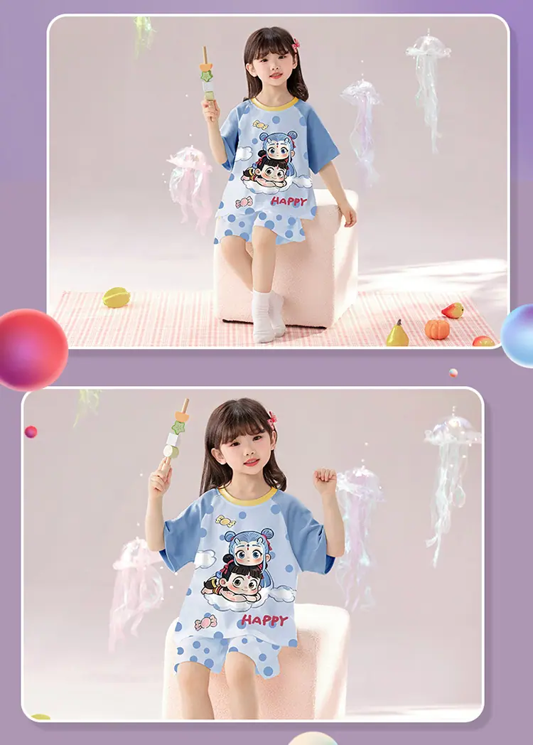 复制_女童睡衣韩版宽松夏季短袖纯棉透气中大童圆.jpeg