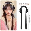 Peluca Hanfu bolsa de peluca antigua cabello enrollado cobertura completa de cabeza de una pieza estilo moño de orejas de gato antiguas estilo Song peinado de mujer