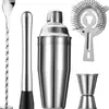 Set Popular de Coctelera de Amazon Acero Inoxidable Coctelera Coctelera Set de 6 Piezas Set Completo de Coctelera