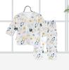 Comércio exterior europeu e americano recém-nascido roupas de bebê de seis peças roupas de bebê terno bebê anti-risco mão pé cobrir babador 821048