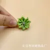 Mancha de 3 cm de nueve esquinas con taladro cinta de poliéster flor pequeña cosida a mano tocado diy accesorios de ropa juguete flor de tela hecha a mano