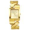 Relógio transfronteiriço retro quadrado casal pulseira de quartzo relógio elegante luz moda de luxo Dourado clássico relógio antigo
