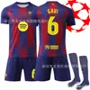 2526 Camiseta de Messi #10 Yamal, Barcelona local amarillo #14 Rashford Kit de fútbol Champions League