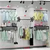 Estante de pared para exhibición de tienda de ropa, de montaje en pared, colgante lateral para ropa de hombre, mujer, niño, estante combinado colgante de pared