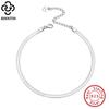 Huasheng Jewelry Tobillera de Plata S925 Cadena Plana de Serpiente Joyería para el Pie Ajustable para Mejores Amigas Venta Directa del Fabricante Mayorista