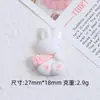 Coelho flor fofo desenho animado feito à mão diy resina creme pequenos acessórios furos fivela de sapato material para joias bolsa atacado
