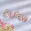 Pegatinas para decoración de uñas con pequeños diseños florales en platino, flores frescas y pétalos imitación pintados a mano, calcomanías adhesivas para uñas