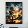 Pintura de diamante 5D más vendida transfronteriza, serie de arte abstracto, pintura decorativa DIY con diamantes completos, disponible para entrega en todas las plataformas