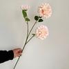Fragancia oscura de 3 cabezas dalihua decoración para el hogar sala de estar crisantemo de bola pequeña sala de bodas fondo principal área de bienvenida pequeña decoración floral