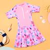 Traje de baño Transfronterizo de Amazon Traje de baño Deportivo Traje de baño de una pieza Niñas Dividido Protección solar Secado rápido Conservador Traje de baño para niños