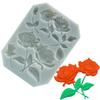Molde de silicona con forma de flor de rosa y girasol para decoración de tartas de chocolate y azúcar.