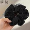 Diadema de malla coreana para mujer, elegante y de alta gama, con banda de goma perlada, coleta baja.