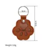 Chaveiro de Patinha de Gato de Couro para Animal de Estimação, Pingente Fofo de Desenho Animado para Armazenamento de Pelos de Cachorro e Gato, Ornamento Personalizado da Moda