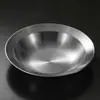 Tazón con Forma de Sombrero de Paja de Acero Inoxidable Estilo Coreano, Tazón de Cangrejo Dorado, Plato de Pescado encurtido, Plato Creativo de Res Hervida, Plato Comercial para Pasta