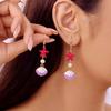 Vacaciones de Verano en la Playa Pendientes de Concha Moda Europea y Americana para Mujer Pendientes de Concha Estilo Marino Fresco Simple Pendientes Pendientes