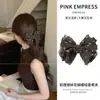 Pinza de plátano con lazo de lunares estilo coreano para mujer, pinza para el pelo de alta gama, pinza vertical, pinza de torsión, nuevo accesorio para el pelo con pinza de garra 2026