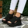 Sapatos Plataforma Tricô Multicor Transfronteiriços, Sandálias da Moda Decoradas com Apliques, Tamanhos Grandes 35-43, em Estoque para Atacado