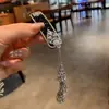 Novo Estilo Chinês Retrô Brilhante Galáxia Prata Grampo de Cabelo com Franja Grampo de Cabelo com Diamante Cintilante Novos Acessórios de Cabelo 2025
