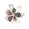 Broche de lazo de concha de abulón de imitación, pedrería, nuevo, de alta gama, pin para abrigo o suéter, accesorios de moda elegantes, europeo y americano