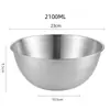 Tazón Salah de Acero Inoxidable Engrosado Estilo Japonés Tazón para Cocinar Tazón con Escala para Hogar Tazón para Mezclar y Tazón Tazón para Batir Huevos Tazón para Hornear