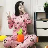 Liquidação de Fábrica Pijama de Bem-Estar Primavera e Outono Feminino Casual Confortável Estilo Lady Manga Longa Calças Conjunto de Duas Peças Roupa de Casa