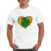 Calle 2025. Día de San Patricio Producto Nuevo Estampado de Trébol Corazón Unisex Holgado Sudadera Camiseta de Manga Corta Redonda