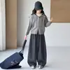 Conjunto de otoño para niña 2026 nuevo y elegante ropa de otoño para niños, conjunto de dos piezas de suéter y pantalones de pierna ancha para niños mayores