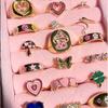 Anillo de dedo índice con diseño de nicho moderno y temperamento con diseño de flor de goteo de estilo frío de celebridades de Internet.