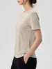 Camiseta de manga corta Lenzing Tencel, fresca y transpirable, de secado rápido, top deportivo de corte holgado, ropa deportiva para yoga, Pilates y fitness con sensación de hielo