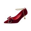 Zapatos de boda de tacón grueso para mujer, nuevos 2023, con hebilla, tacón grueso, de una sola capa, gran cantidad y favorables