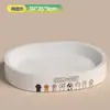 Placa de arranhar para gatos de papelão branco, ninho para gatos, durável e sem soltar fiapos, tigela de arranhar para gatos de papelão ondulado resistente a arranhões para gatos grandes
