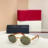 Óculos de Sol de Luxo de Designer para Homens e Mulheres Estrela Moda Retro Oval Clássico Uv400 Novo Ct0464S 0464