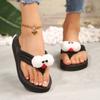 Pantuflas de Talla Grande para Mujer, Moda de Verano para Exterior, Zapatos de Playa Planos con Plataforma y Suela Gruesa, Sandalias de Playa, Chanclas
