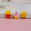 Mini Batatas Fritas doces comida e brincadeira diversão infantil feito à mão diy cola creme capa de telefone enfeite de cabeça grampo de cabelo acessórios de joalheria de resina