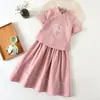 Vestido Nuevo para Padre e Hijo de Primavera y Otoño Estilo Étnico Traje Tang Cheongsam Madre e Hija Conjunto de Dos Piezas Padre-Hijo Vestido Retro Performance Hanfu