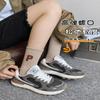 Meias outono e inverno letras P grande esportivas casuais meias estilo faculdade japonesa casal homem e mulher meias de cano médio moda meias Zhuji