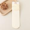 Calcetines Tubulares Blancos Calados, Calcetines Delgados para Primavera y Verano, Borde de Malla con Encaje, Versátiles con Zapatos Pequeños de Cuero