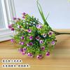 Decoración de sala de estar flor artificial planta verde plástico cerca de piso flor decorativa manojo de mango flor seca flor de jazmín fresco