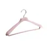 Percha de plástico de hombro ancho de aluminio sin imprimir con gancho de aluminio percha de hombro ancho para traje de hotel perchero para pantalones perchero al por mayor