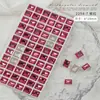 2022 nueva joyería para uñas Diamante Super Brillante K9 rectangular Aurora fondo puntiagudo Montón de Cristales de Diamante Red de Diamantes para uñas Diamante