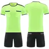 Conjunto de Uniforme de Árbitro de Fútbol Manga Corta Jersey Profesional de Competición Transpirable de Secado Rápido Conjunto de Top y Shorts para Árbitro