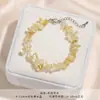 Pulseira de Cristal Azul Fresco de Verão Estilo Gelo Picado Irregular com Design Único e Acabamento Exquisito, Acessório Versátil