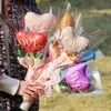 Globos de ramo de corazón de mano, decoración Qixi San Valentín, globo de mano con forma de corazón, decoración de aula de kínder, artículos para fiestas de eventos en centros comerciales, accesorios fotográficos para festivales románticos