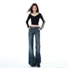 Jeans acampanados para mujer, nuevo modelo primavera 2026, de tiro alto, corte ajustado, largos hasta el suelo, pantalones de campana aptos para petite