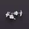 Aretes Transparente Ecológicos Personalizados Accesorios de Joyería DIY Aretes Planos de Resina Tachuelas para Cuidado del Agujero de la Oreja