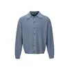Cardigan de Tricô Masculino Outono Retrô Estilo Lazy Old Money, Gola Lapela com Botões, Top Versátil Casual Retrô